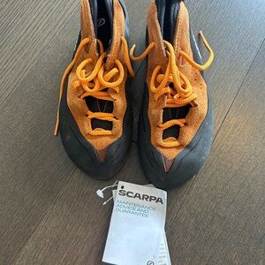 Scarpa Generator Mid with Orange and Teal Accents